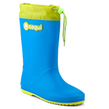 Coqui rain boots kids Rainy Collar 8509-100-4713 Sea Blue/Citrus