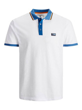 JACK & JONES men's Polo shirt 12187924 WHITE/SUB MELAN