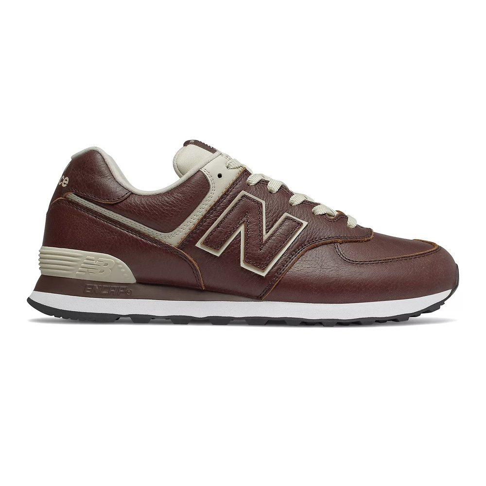 New Balance męskie skórzane buty sportowe ML574LPB - bordowe