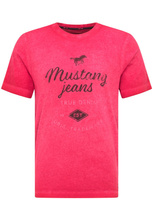 Mustang Alex C Print T-Shirt mit Frontprint im Used-Look 1010713 7189