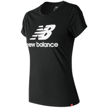 New Balance ESSENTIALS STACKED LOGO TEE BK SHORT SLEEVE T-shirt WT91546BK