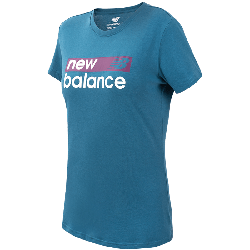 New Balance koszula damen klasyczna z nadrukiem WT03806NLB