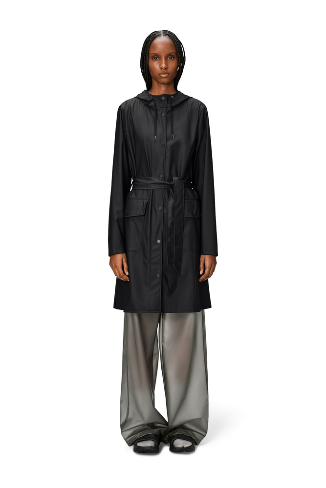 Rains płaszcz przeciwdeszczowy damski CURVE W JACKET W3 18130 01 BLACK