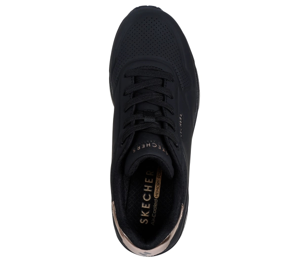 Skechers damskie buty sportowe UNO WEDGE HI STEPS 177520 BBK