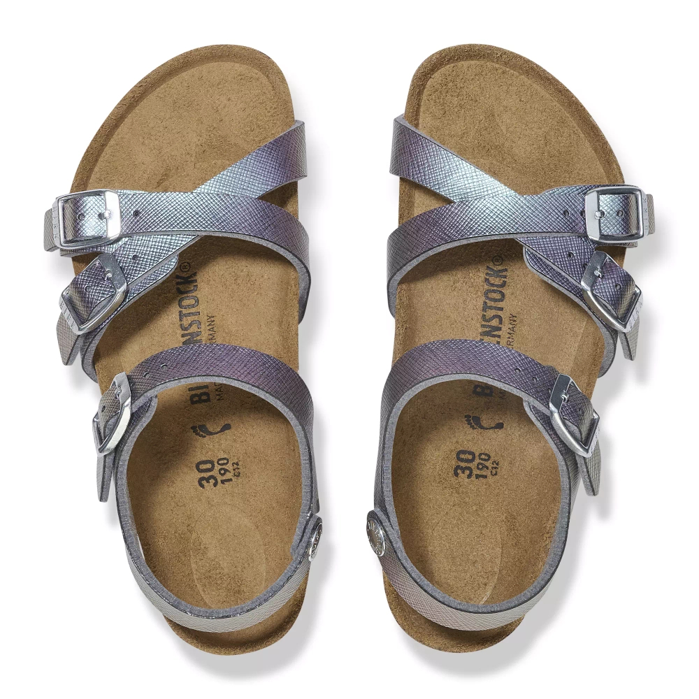 Birkenstock sandały KUMBA KIDS 1029441 SAFFIANO IRIDESCENT VIOLA (szerokość standardowa)