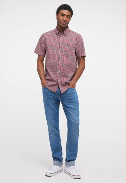 Mustang cotton short sleeve plaid shirt COLLIN MINI CHECK 1013857-12446