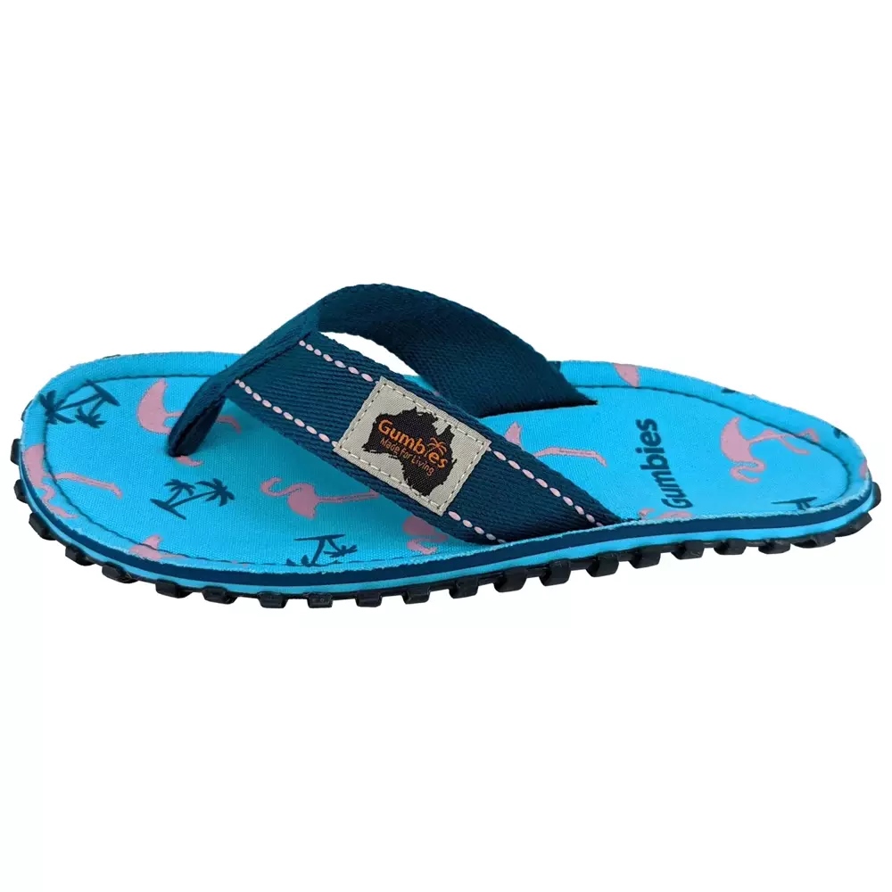 Gumbies Islander FLAMINGO ISLAND flip flops