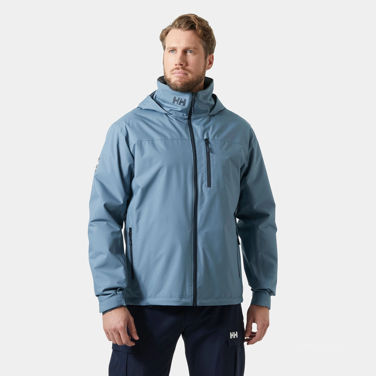 HELLY HANSEN CREW HOODED MIDLAYER JACKET 34442 601 MEN'S