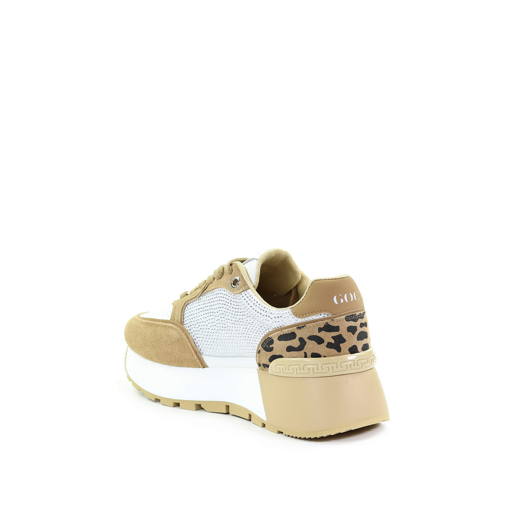 GOE Damskie sneakersy brązowe RR2N4070 BROWN