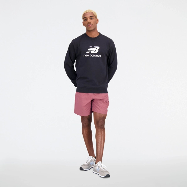 New Balance men's sweatshirt ESSENTIALS STACKED LOGO FRENC BK MT31538BK