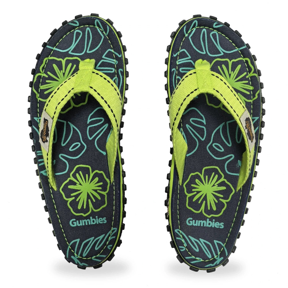 Kaugummi-Flip-Flops ISLANDER FLIP-FLOPS LIME HIBISCUS