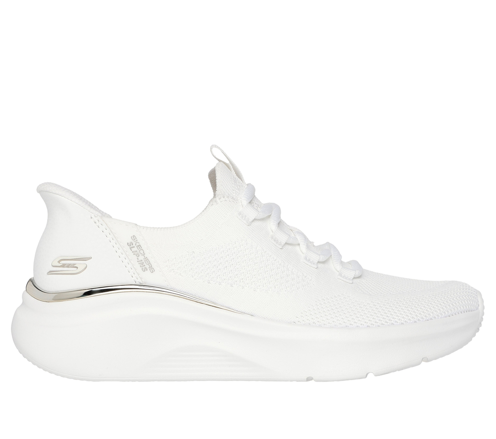 Skechers buty damskie sneakersy Slip-ins: BOBS Sport B Love - True Delight  117617 WHT white