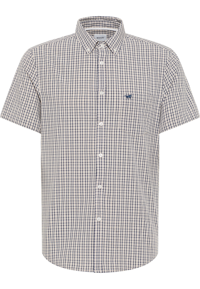 Mustang bawełniana koszula w kratkę z krótkim rękawem COLLIN MINI CHECK 1013857-12447