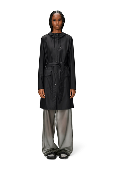 Rains women's raincoat CURVE W JACKET W3 18130 01 BLACK