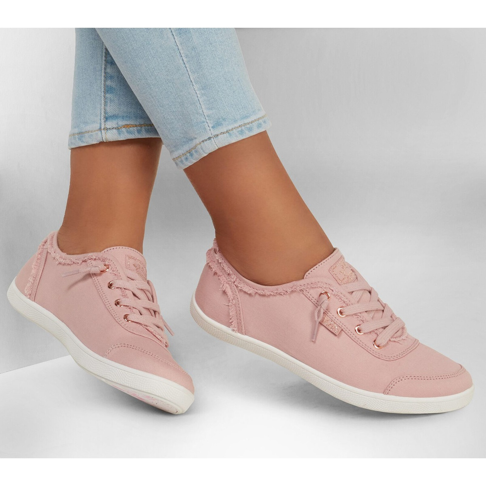 Skechers damskie buty sneakersy Bobs B Cute 33492 ROS - różowe