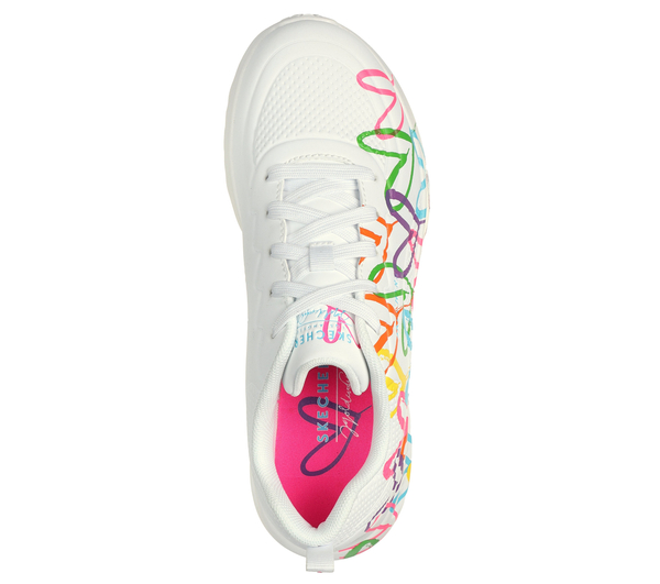 Skechers Sneakersy damskie JGoldcrown: Uno Lite - Heart of Hearts 177977 WMLT