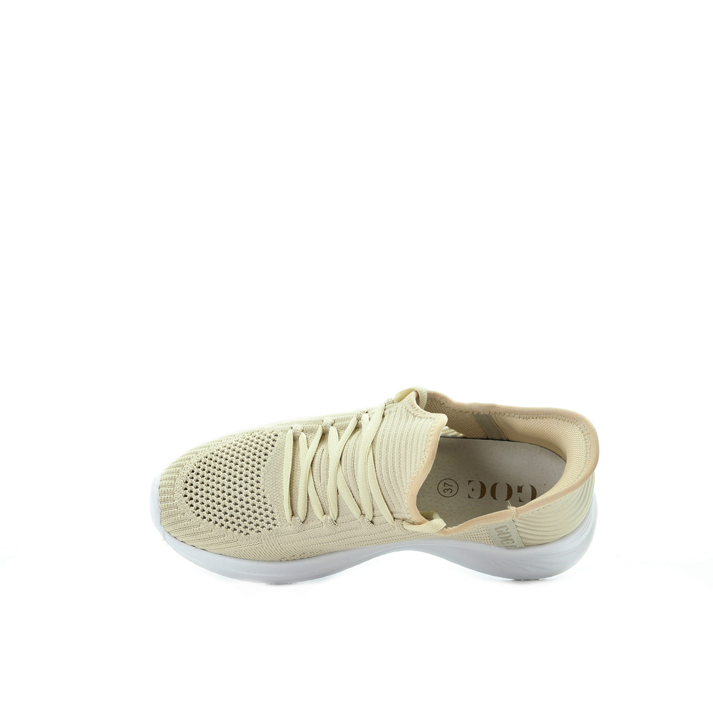 GOE Damskie sneakersy beżowe Slip-ins RR2N4089 BEIGE