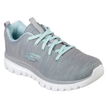 Skechers damskie buty sportowe Graceful Twisted Fortune 12614 GYMN Gray/Mint