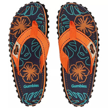 Gumbies unisex Islander Flip-Flops ORANGE HIBISCUS