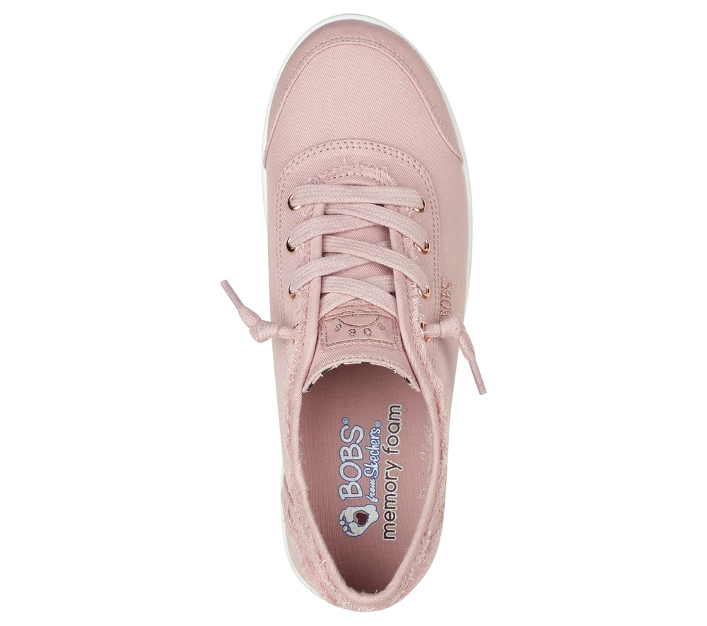 Skechers damskie buty sneakersy Bobs B Cute 33492 ROS - różowe