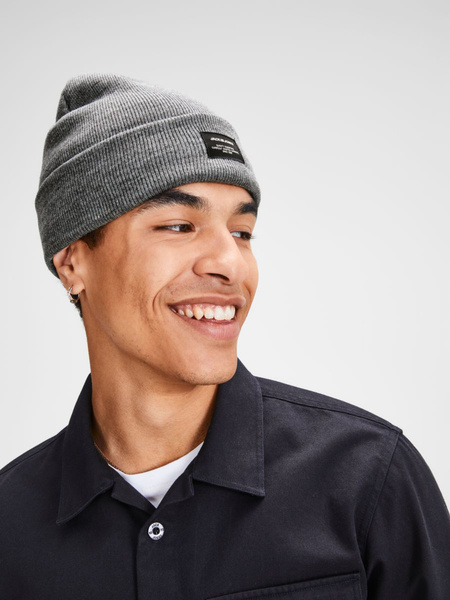 Jack & Jones men's winter hat Jacdna Beanie noos 12092815 GREY MELANGE