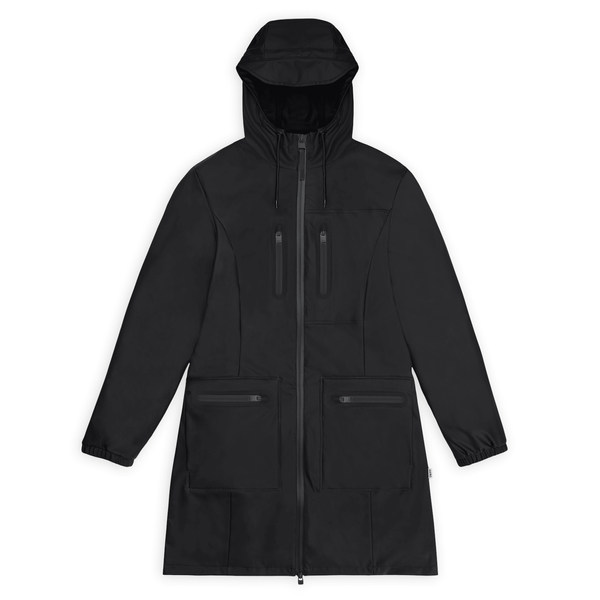 RAINS CARGO CURVE JACKET W3 12050 01 BLACK