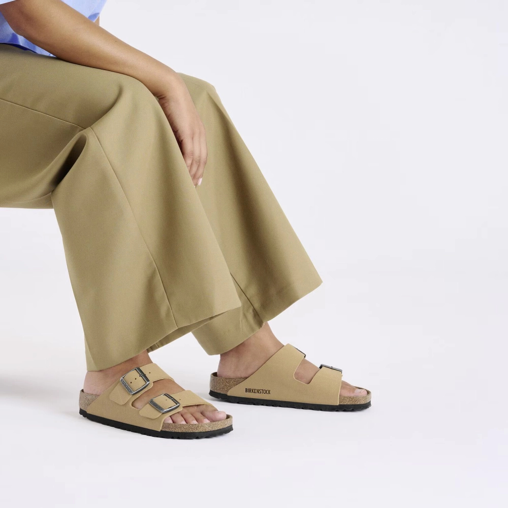 Birkenstock damskie klapki Arizona BS 1029151 BNIRKIBUC LATTE CREAM (szerokość wąska)