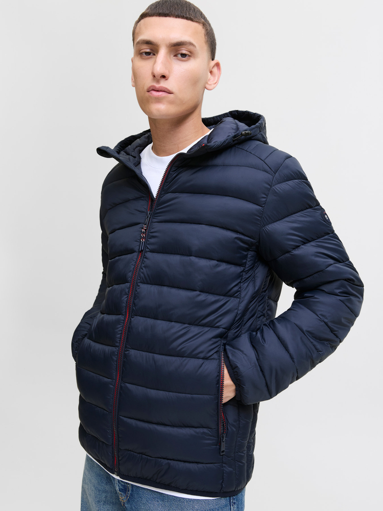 Jack&Jones men's down jacket JJEBRADLEY LIGHT PUFFER HOOD NOOS 12280970 SKY CAPTAIN