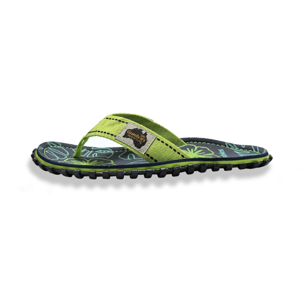 Gumbies flip flops ISLANDER FLIP-FLOPS LIME HIBISCUS
