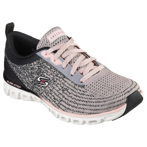 Skechers women's Glide-Step-Head Start shoes 104325/BKLP Black/Light Pink