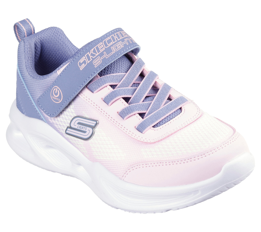 Skechers buty dziecięce S-Lights: Sola Glow - Ombre Deluxe 303714L GYLP gray
