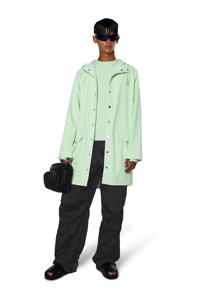 Rains kurtka przeciwdeszczowa unisex LONG JACKET 12020 34 MINERAL