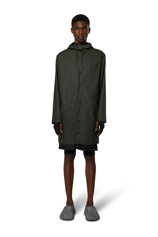 Rains unisex rain jacket LONG JACKET 12020 03 GREEN