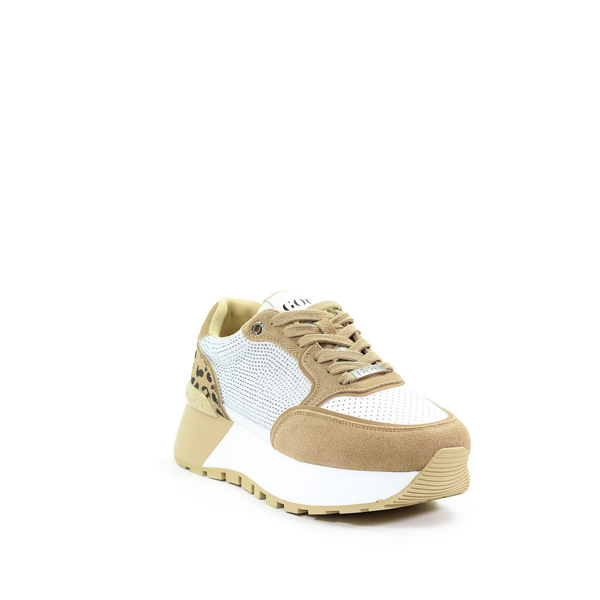 GOE Damskie sneakersy brązowe RR2N4070 BROWN