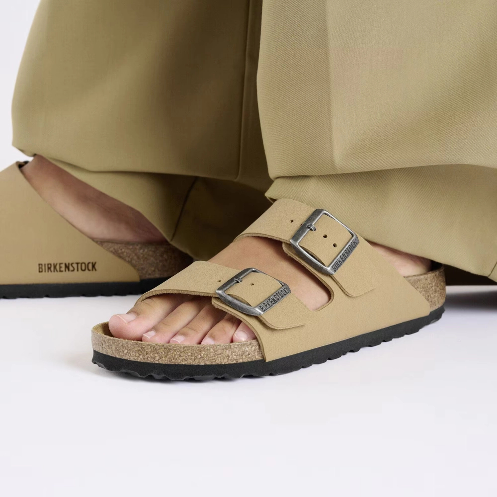 Birkenstock damskie klapki Arizona BS 1029151 BNIRKIBUC LATTE CREAM (szerokość wąska)