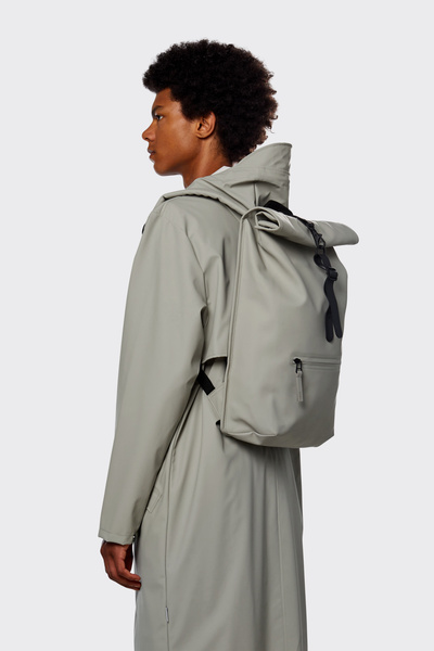 Rains waterproof backpack 48x32x11 cm 13L ROLLTOP RUCKSACK 13160 80 CEMENT