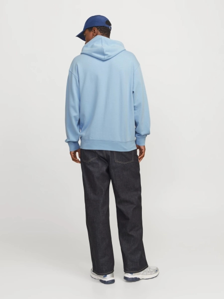Jack&Jones męska bluza z kapturem JJESTAR BASIC SWEAT HOOD NOOS 12257852 CHAMBRAY BLUE