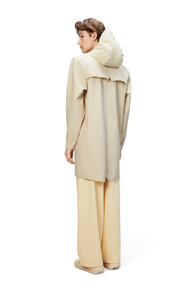 Rains długa kurtka unisex LONG JACKET W3 12020 26 DUNE