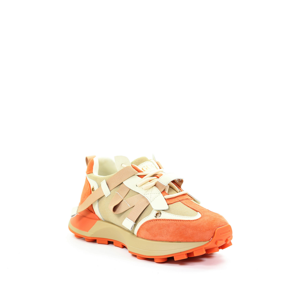 GOE Damen Mehrfarbige Turnschuhe RR2N4064 ORANGE/BEIGE