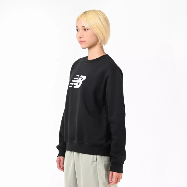 New Balance damska bluza SPORT FLEECE LOGO CREW BK WT43526BK