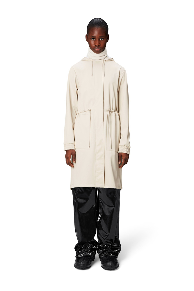 RAINS STRING W PARKA W3 18550 95 DUNE GRAIN