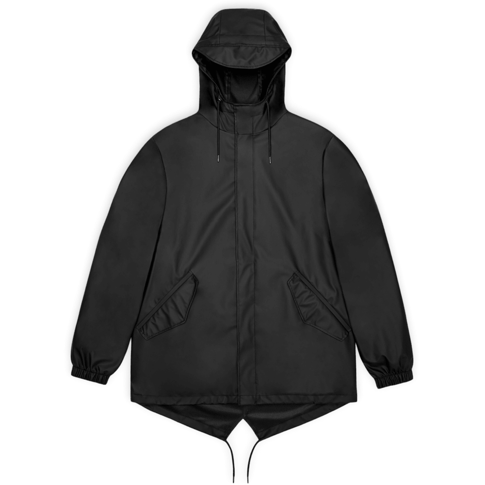 Rains płaszcz przeciwdeszczowy unisex FISHTAIL JACKET W3 18010 01 BLACK