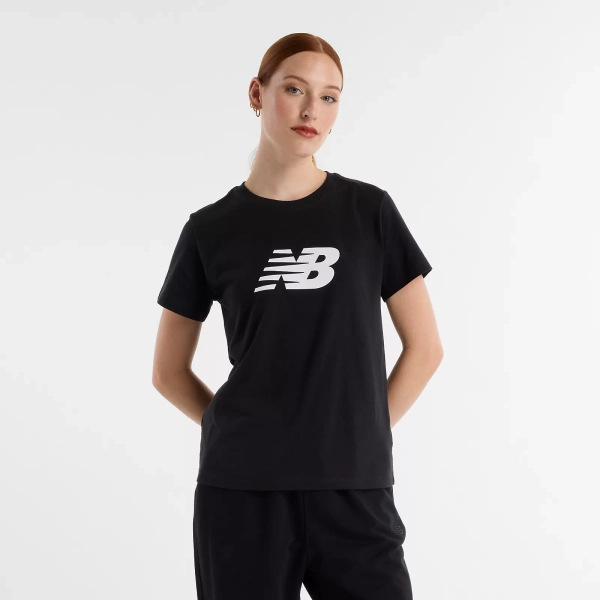 New Balance women's S/S SPORT JERSEY LOGO T-SH BK T-shirt WT43582BK