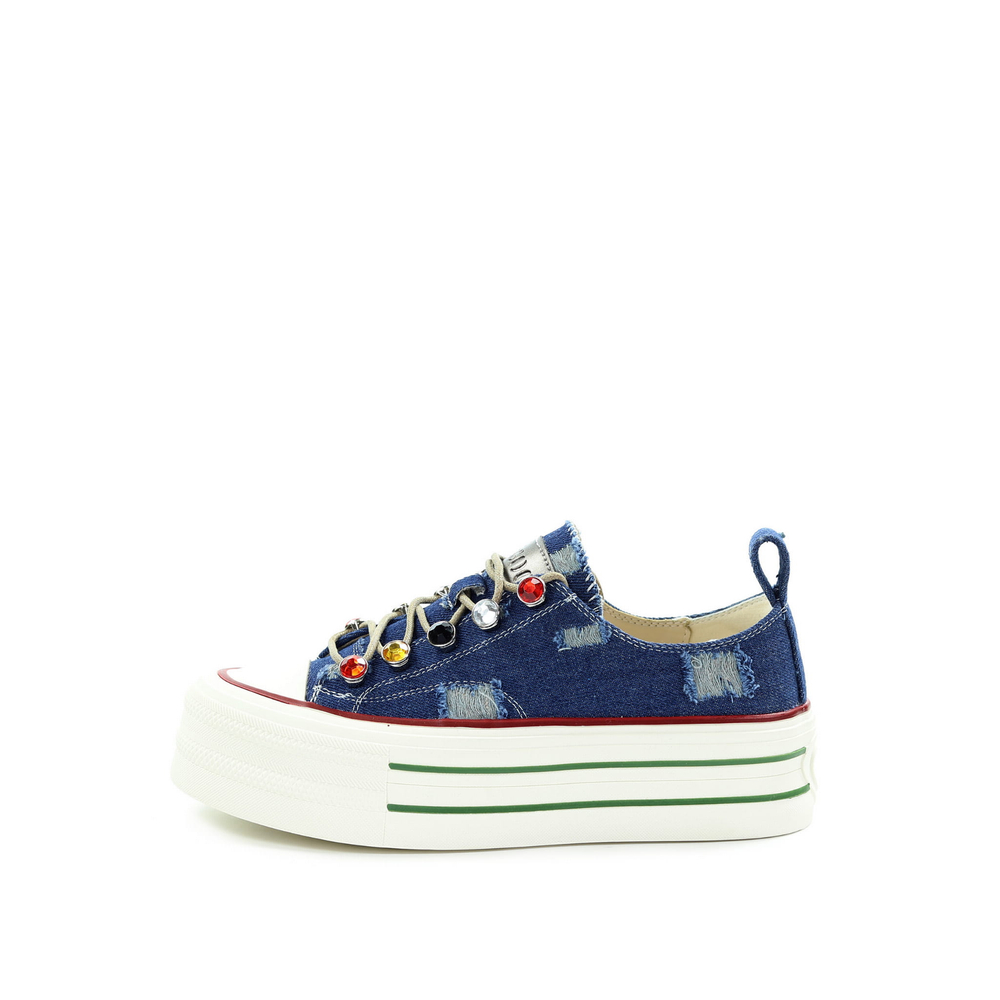 GOE Frauen Blau Turnschuhe RR2N4103 DENIM
