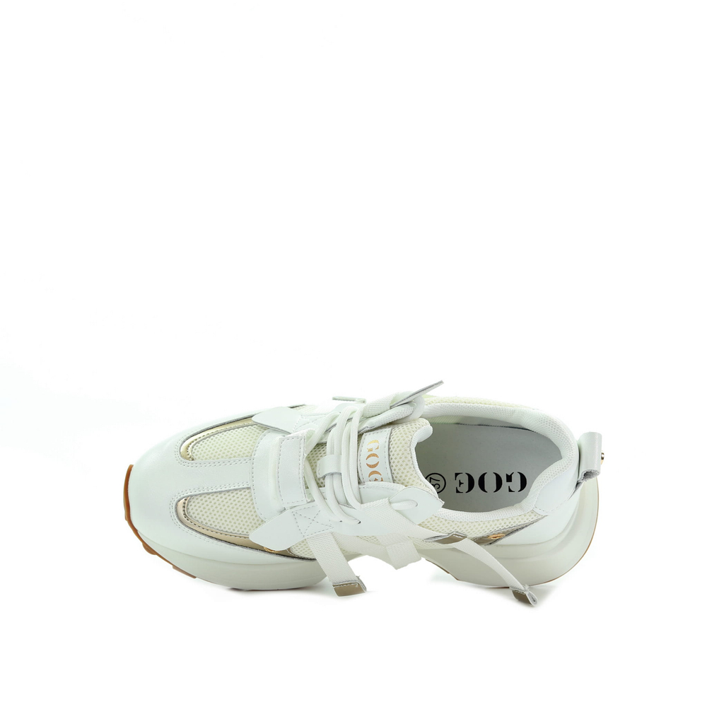 GOE Women's cream sneakers RR2N4065 WHITE