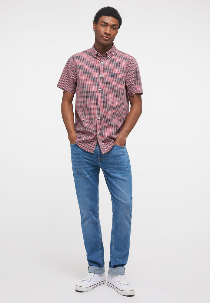 Mustang cotton short sleeve plaid shirt COLLIN MINI CHECK 1013857-12446