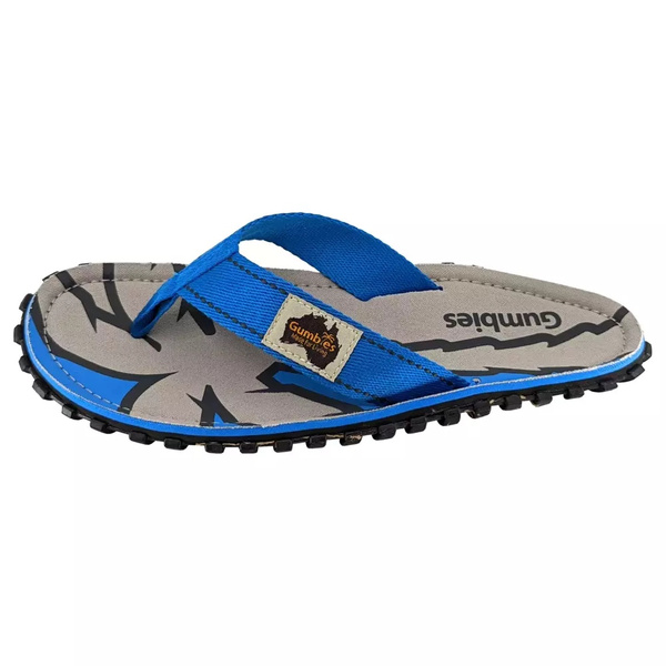 Gumbies men's Islander BLUE PALMS flip flops