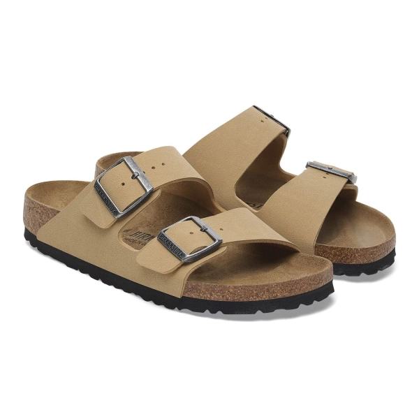 Birkenstock damskie klapki Arizona BS 1029151 BNIRKIBUC LATTE CREAM (szerokość wąska)