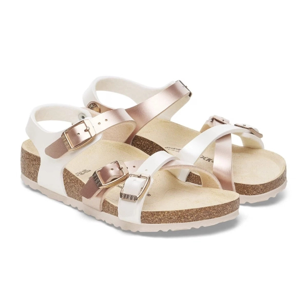 Birkenstock sandals KUMBA SPLIT KIDS 1029411 Electric Metallic Pearl/Copper (standard width)