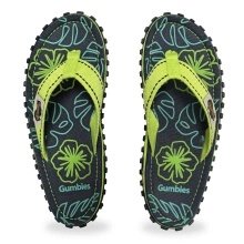 Gumbies flip flops ISLANDER FLIP-FLOPS LIME HIBISCUS